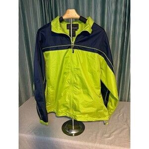 i5 Apparel Lime Green Blue Rain Jacket Windbreaker Women’s 1X